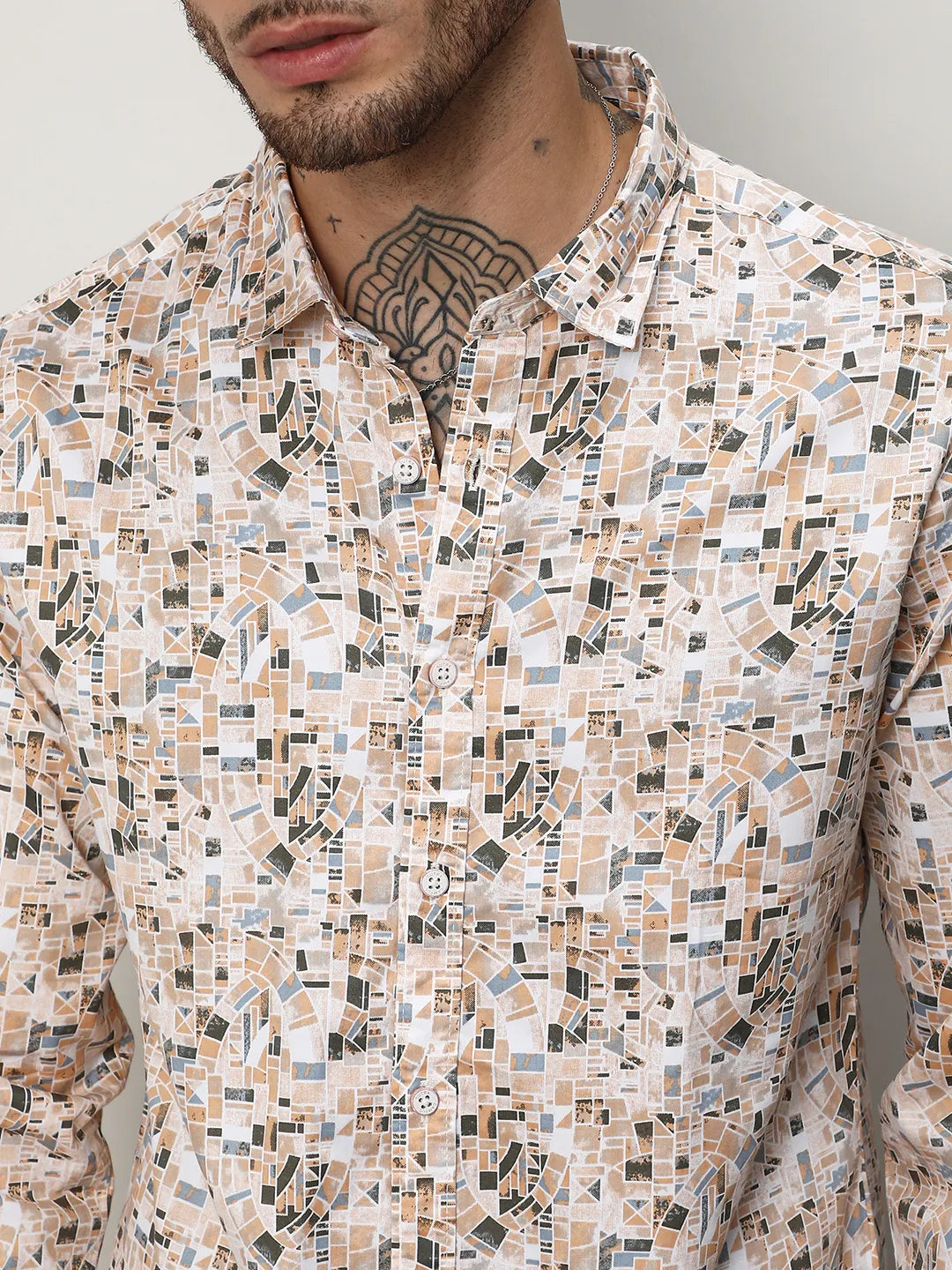 Abstract Cotton Shirt