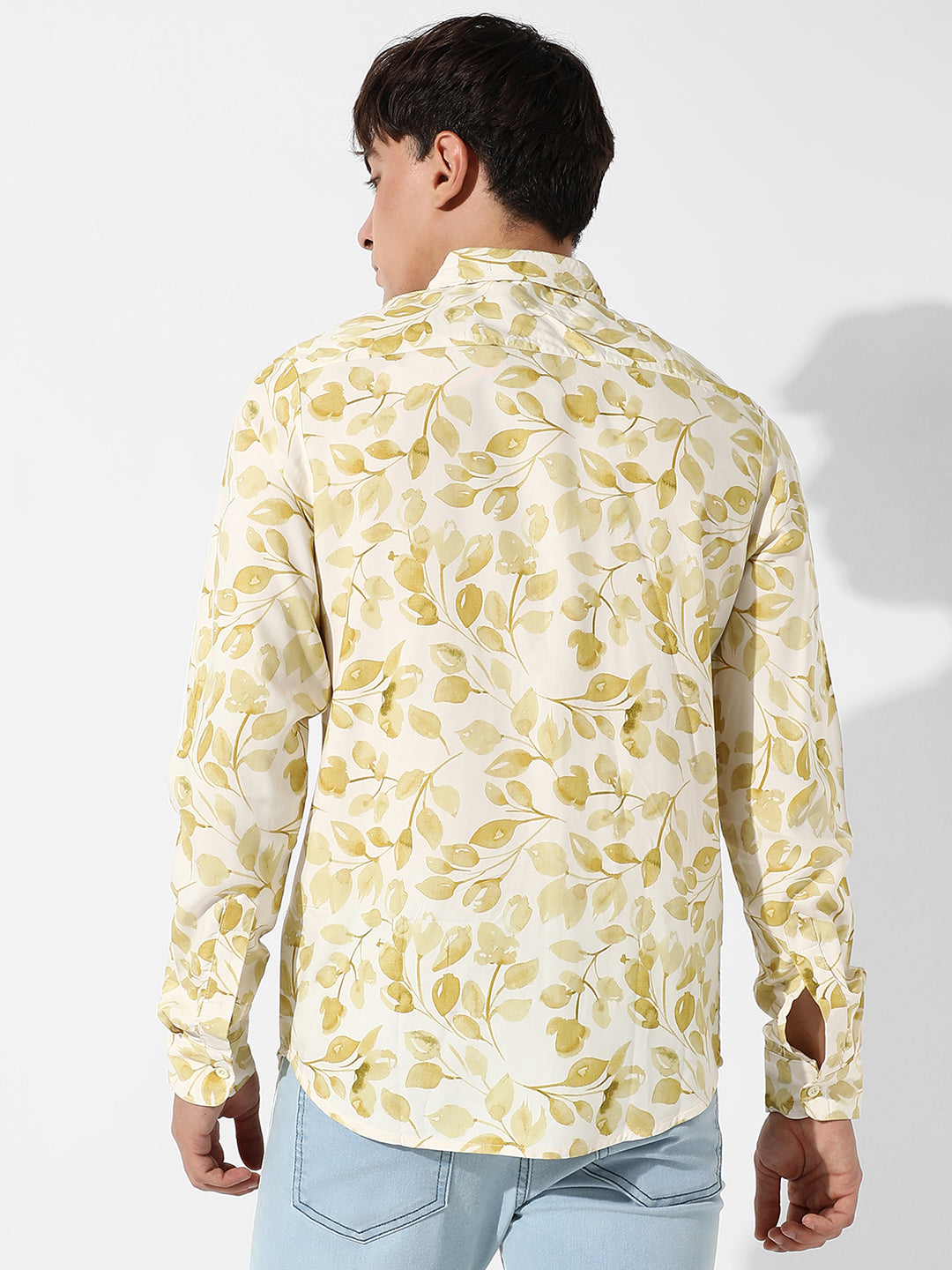 Artistic Foliage Print Shirt