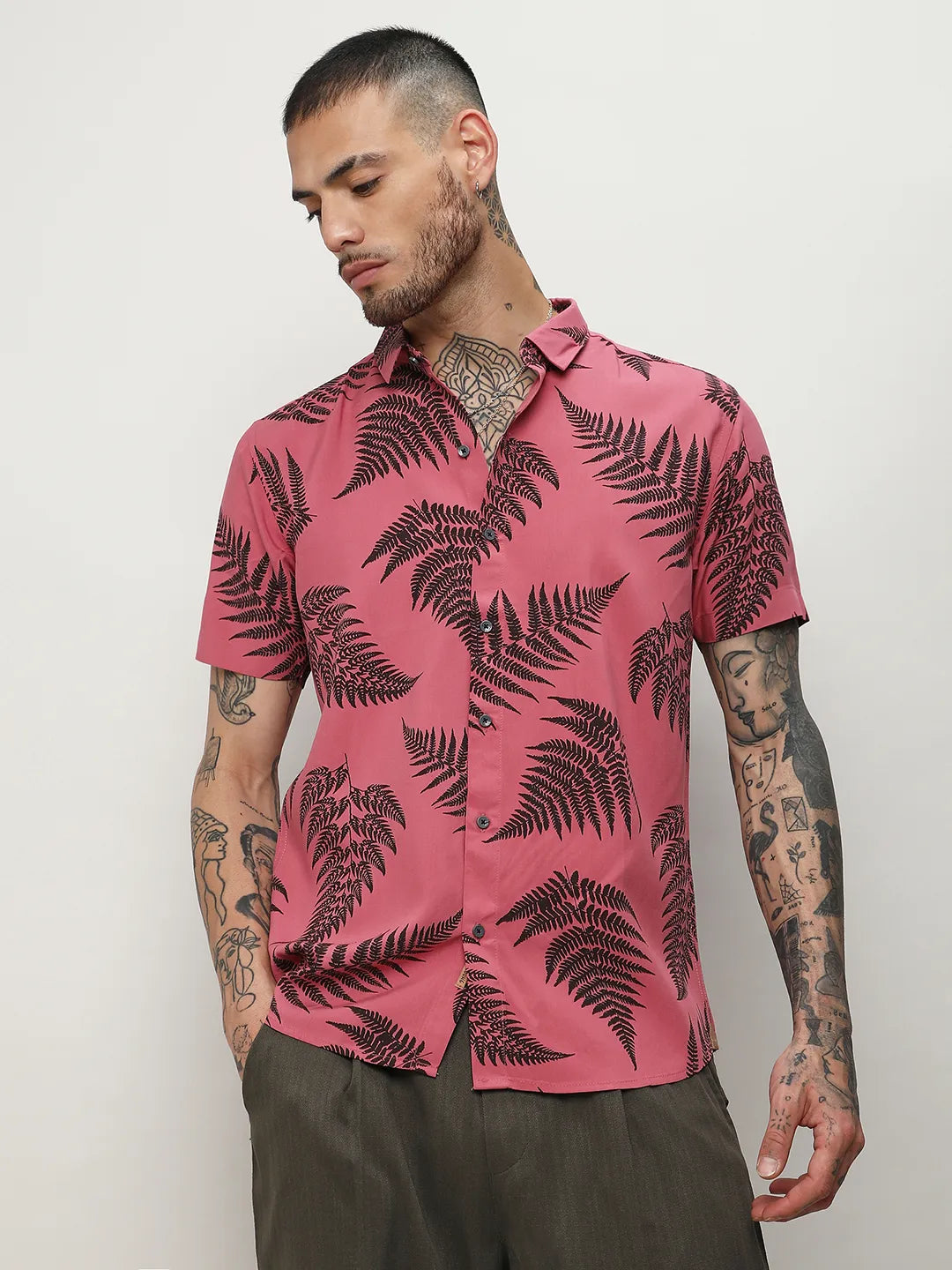 Contrast Fern Shirt