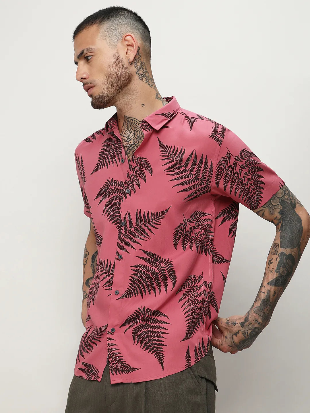 Contrast Fern Shirt