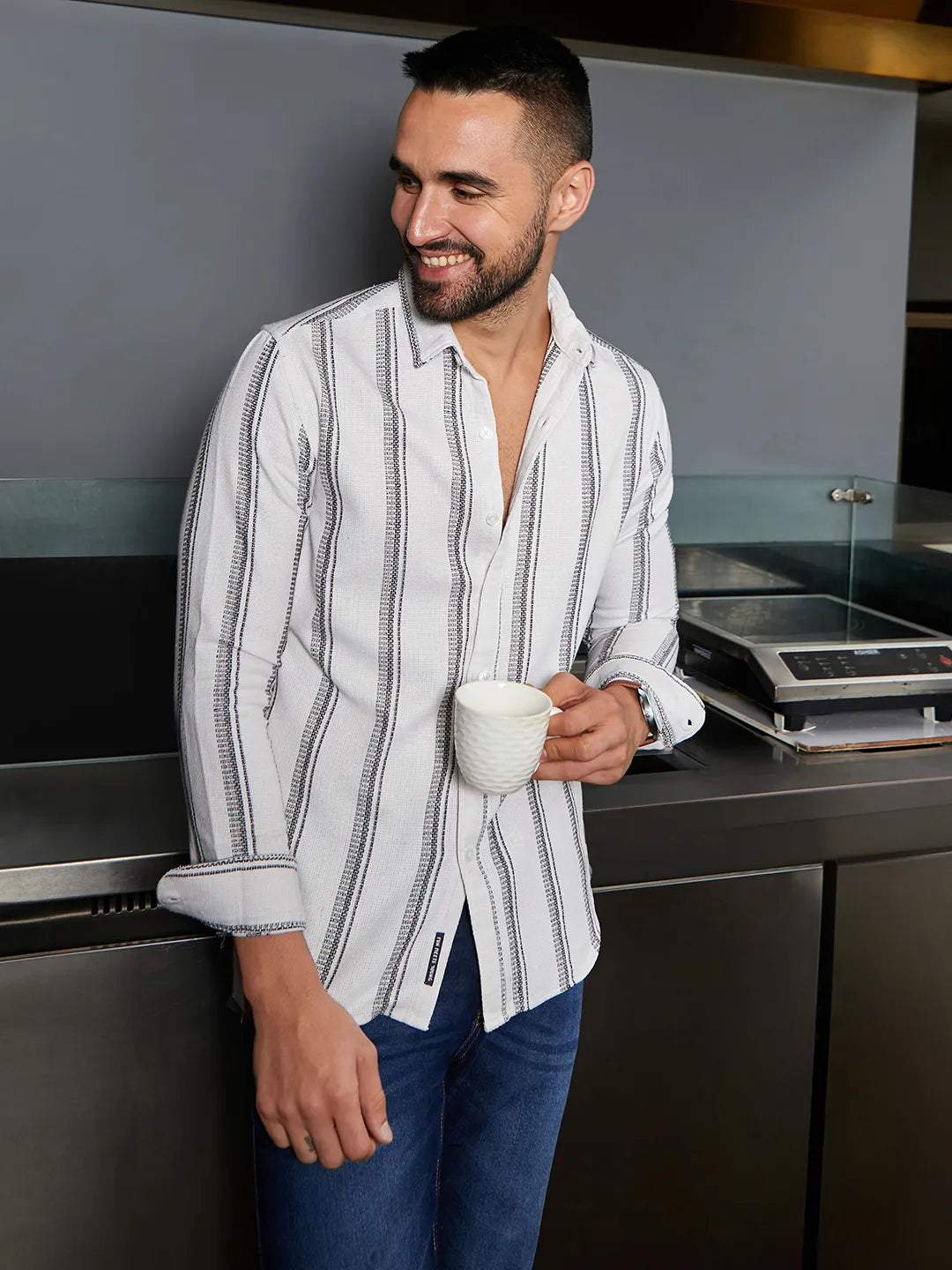 Barcode Striped Shirt