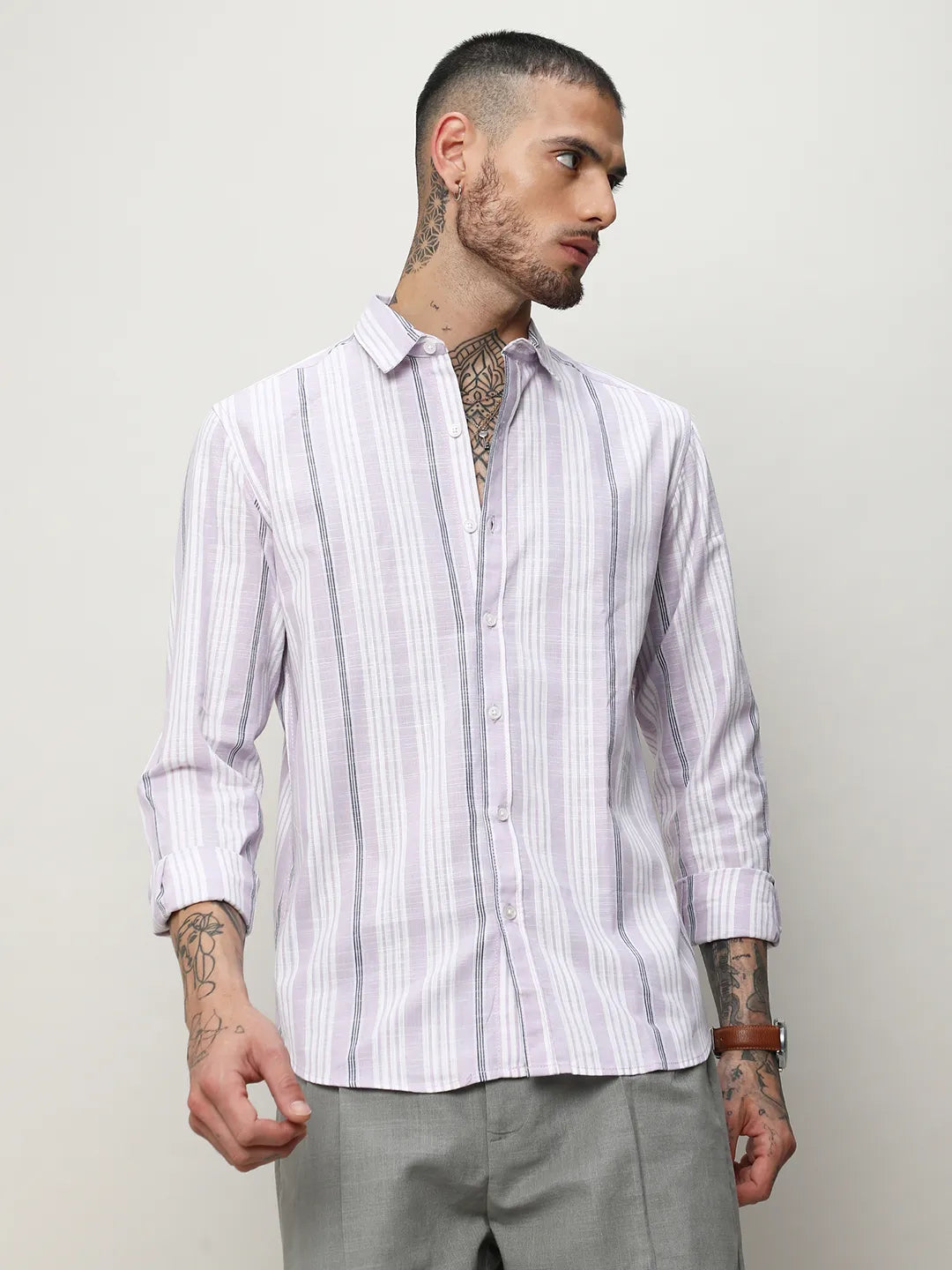 Barcode Striped Shirt