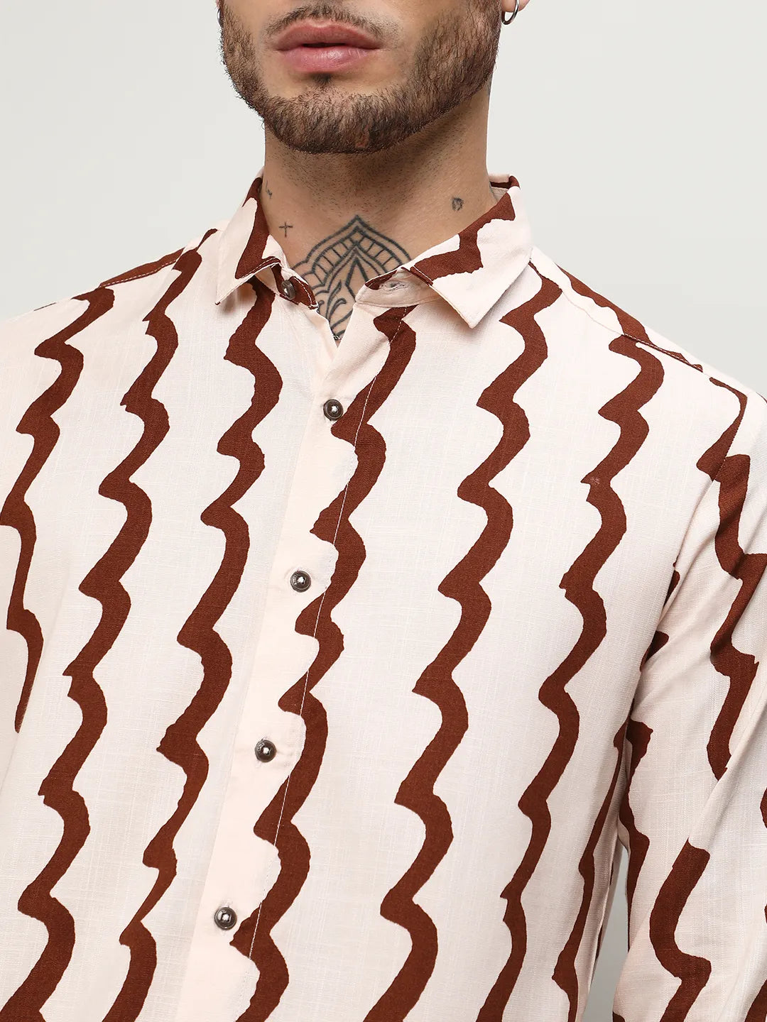 Contrast Paint Lines Shirt