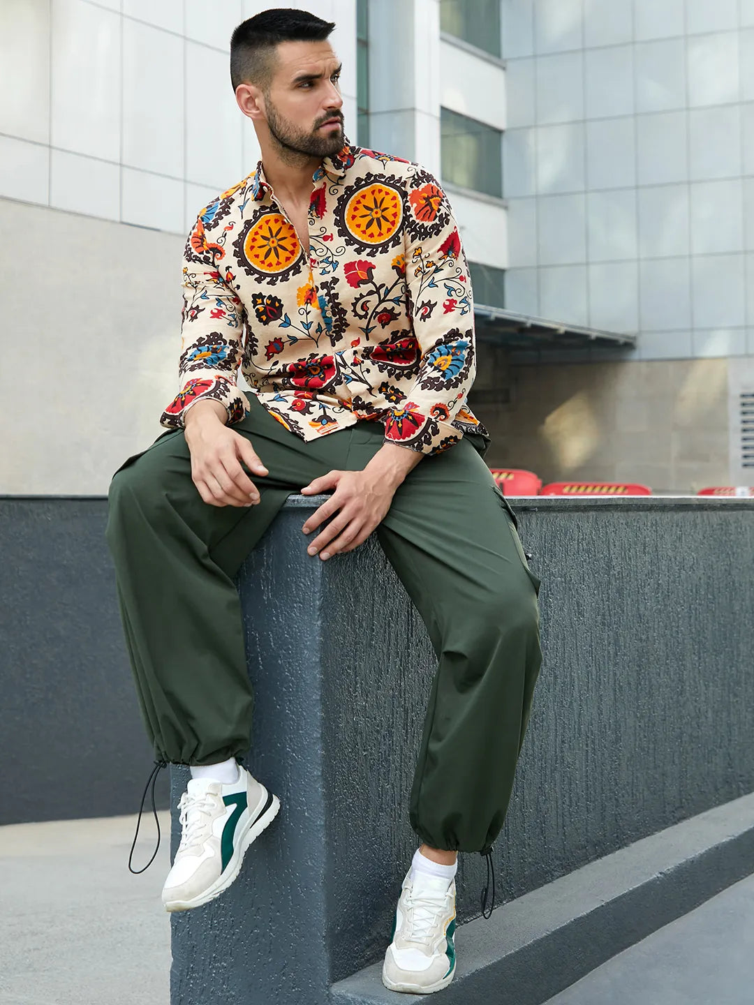 Floral shirt outfit shop