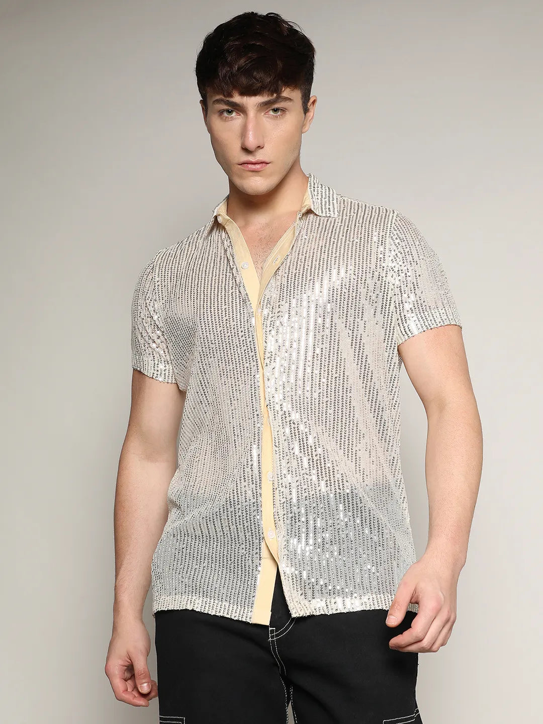 Sheer Sequin Shirt