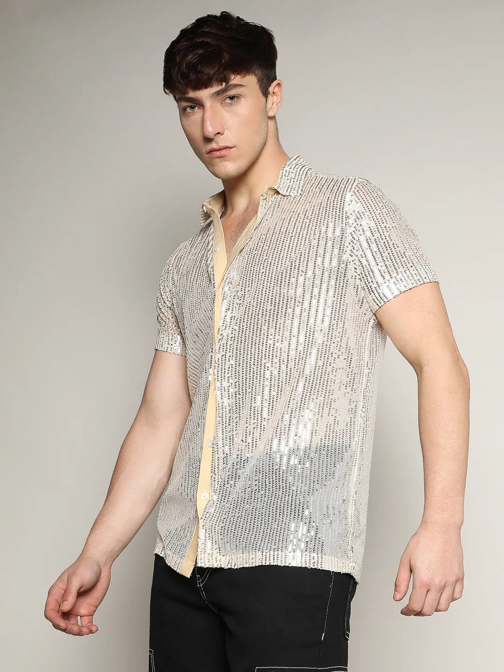 Sheer Sequin Shirt
