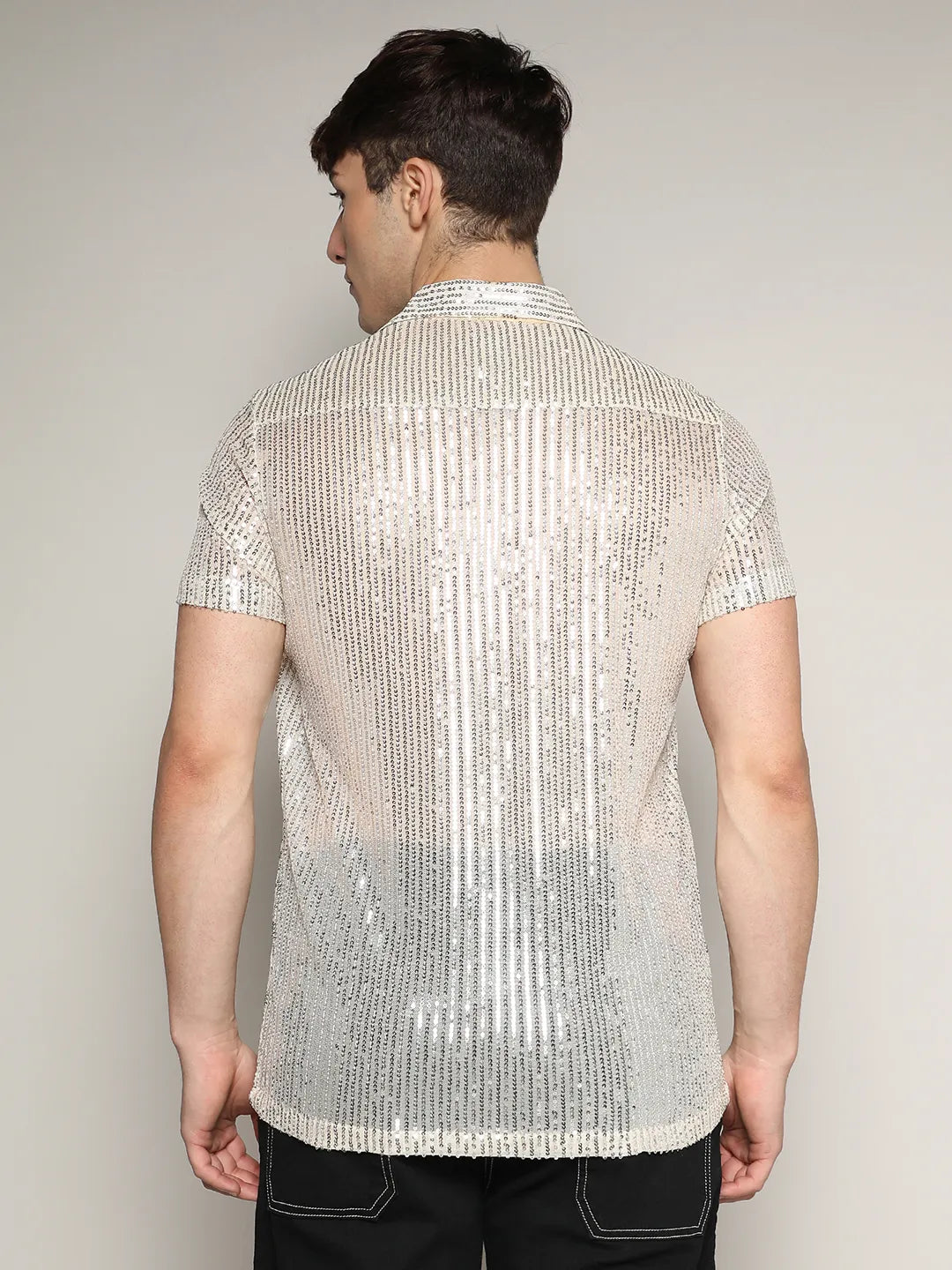 Sheer Sequin Shirt L - Main Image