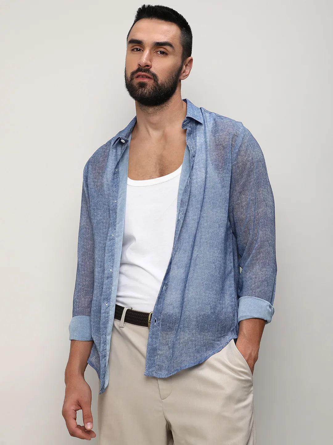 Gauzy Heathered Shirt
