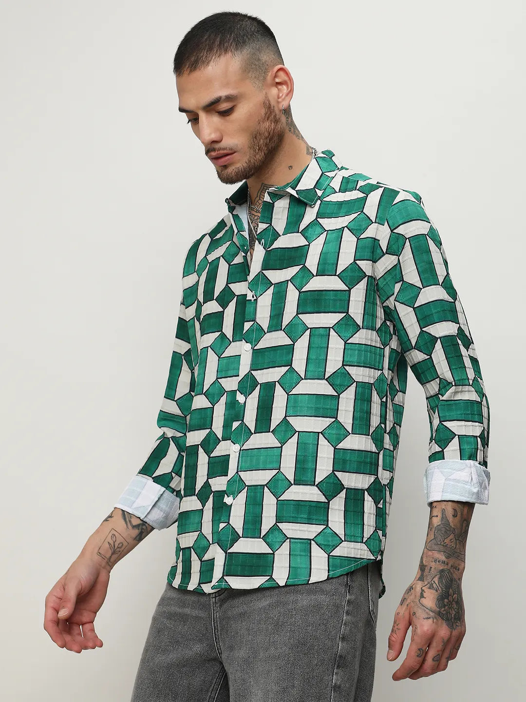 Contrast Block Shirt