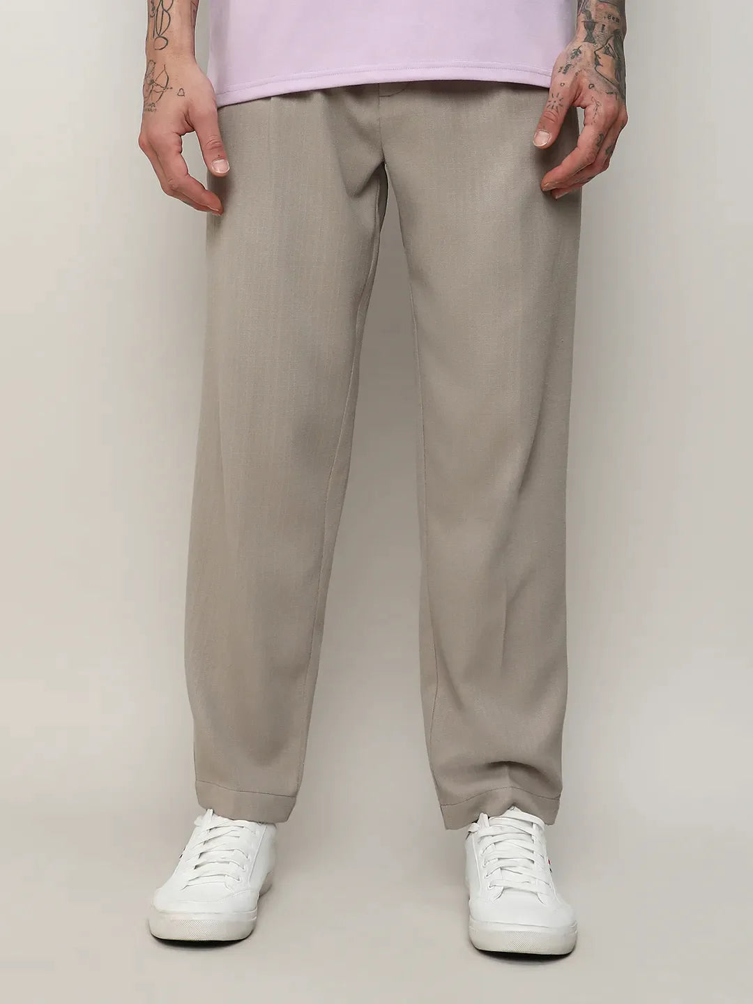 Solid Tailored Trousers