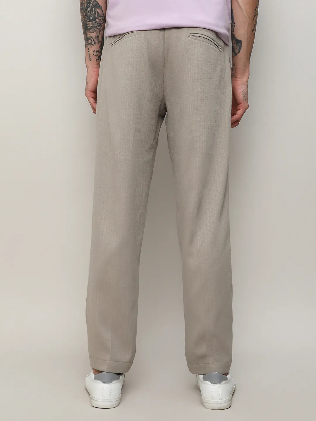 Solid Tailored Trousers