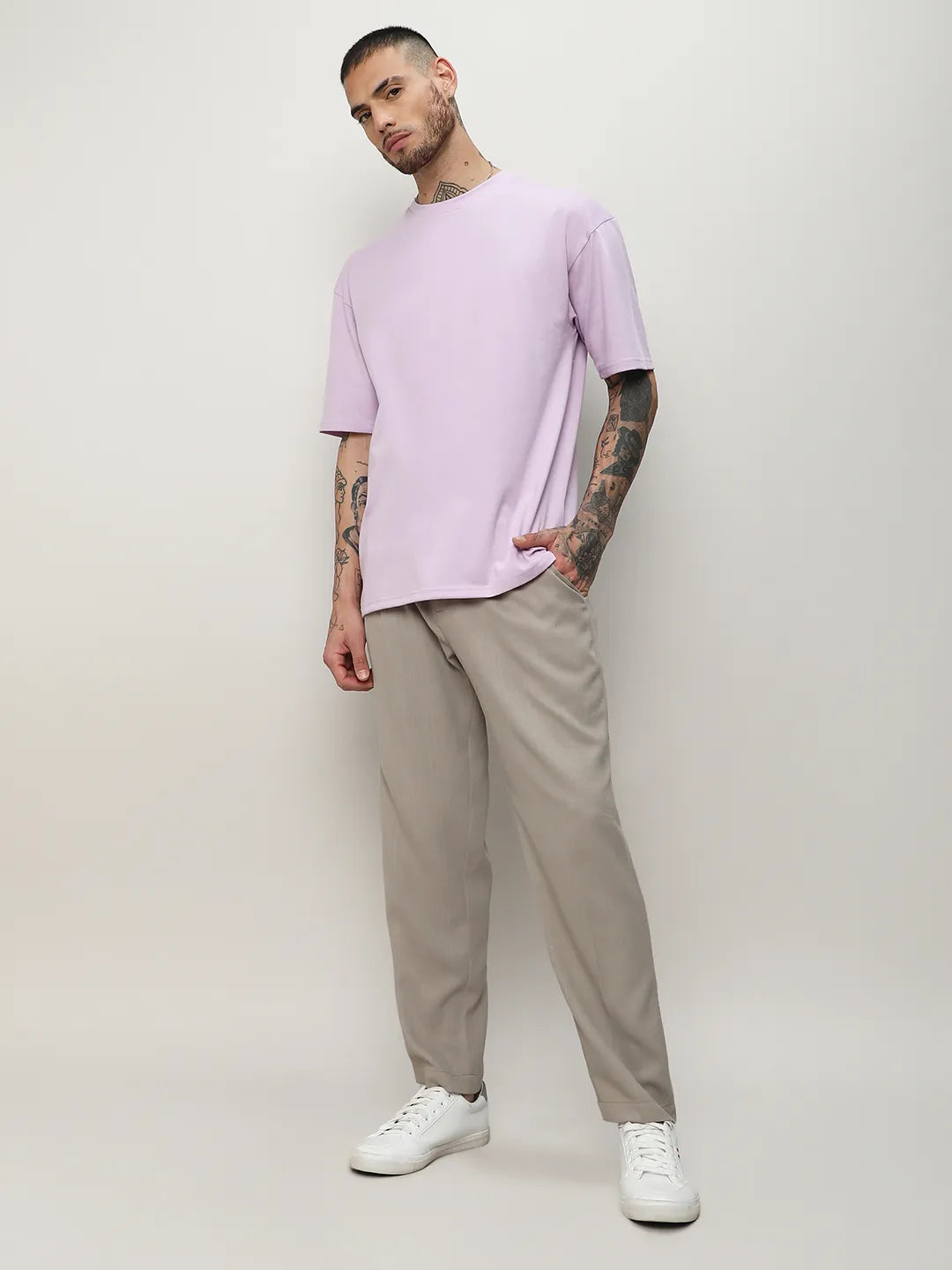 Solid Tailored Trousers