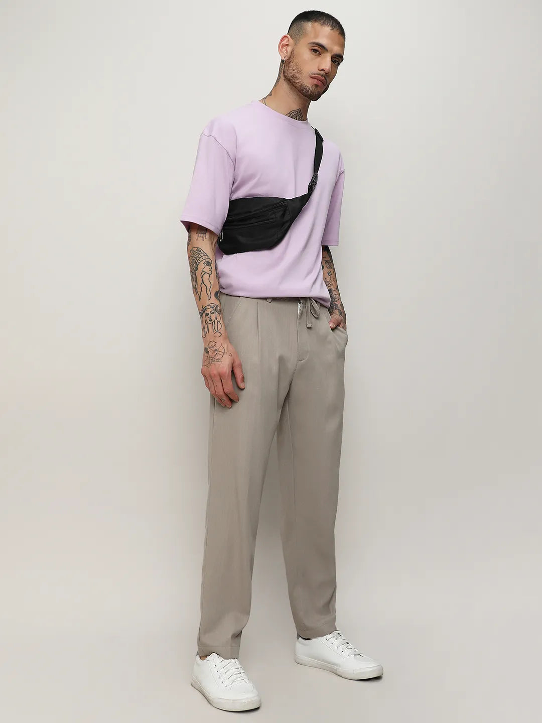 Solid Tailored Trousers