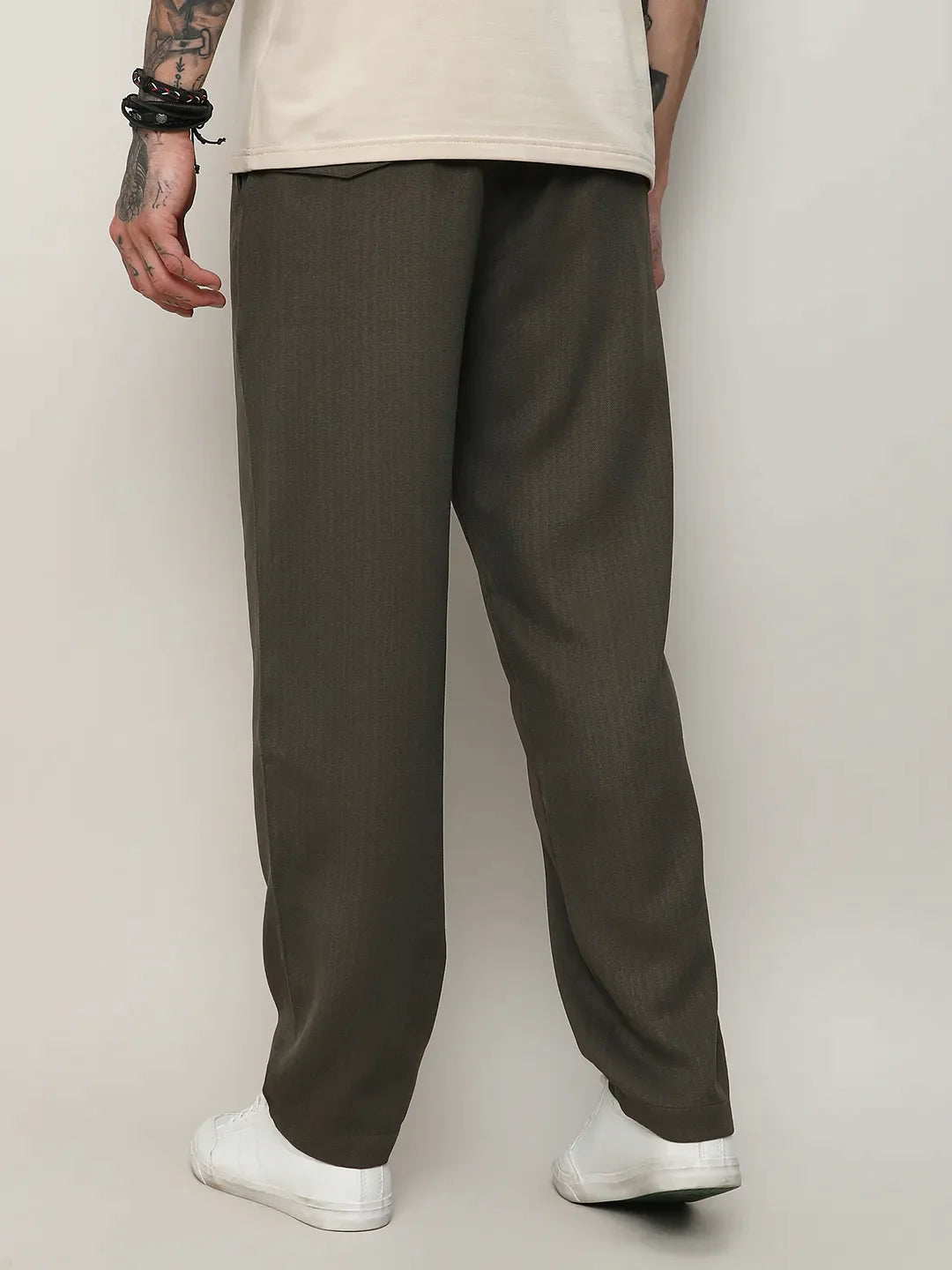 Solid Tailored Trousers