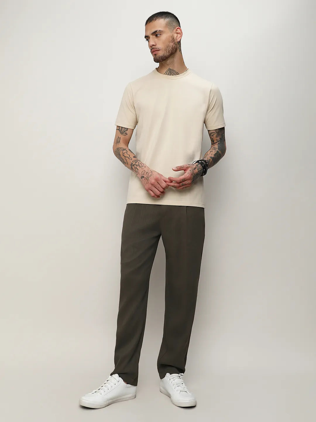 Solid Tailored Trousers