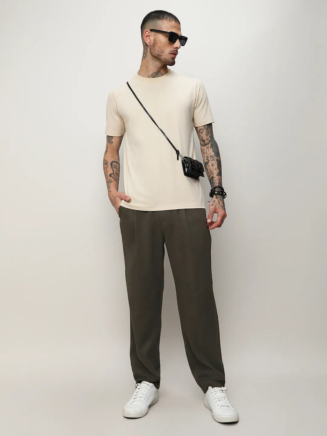 Solid Tailored Trousers