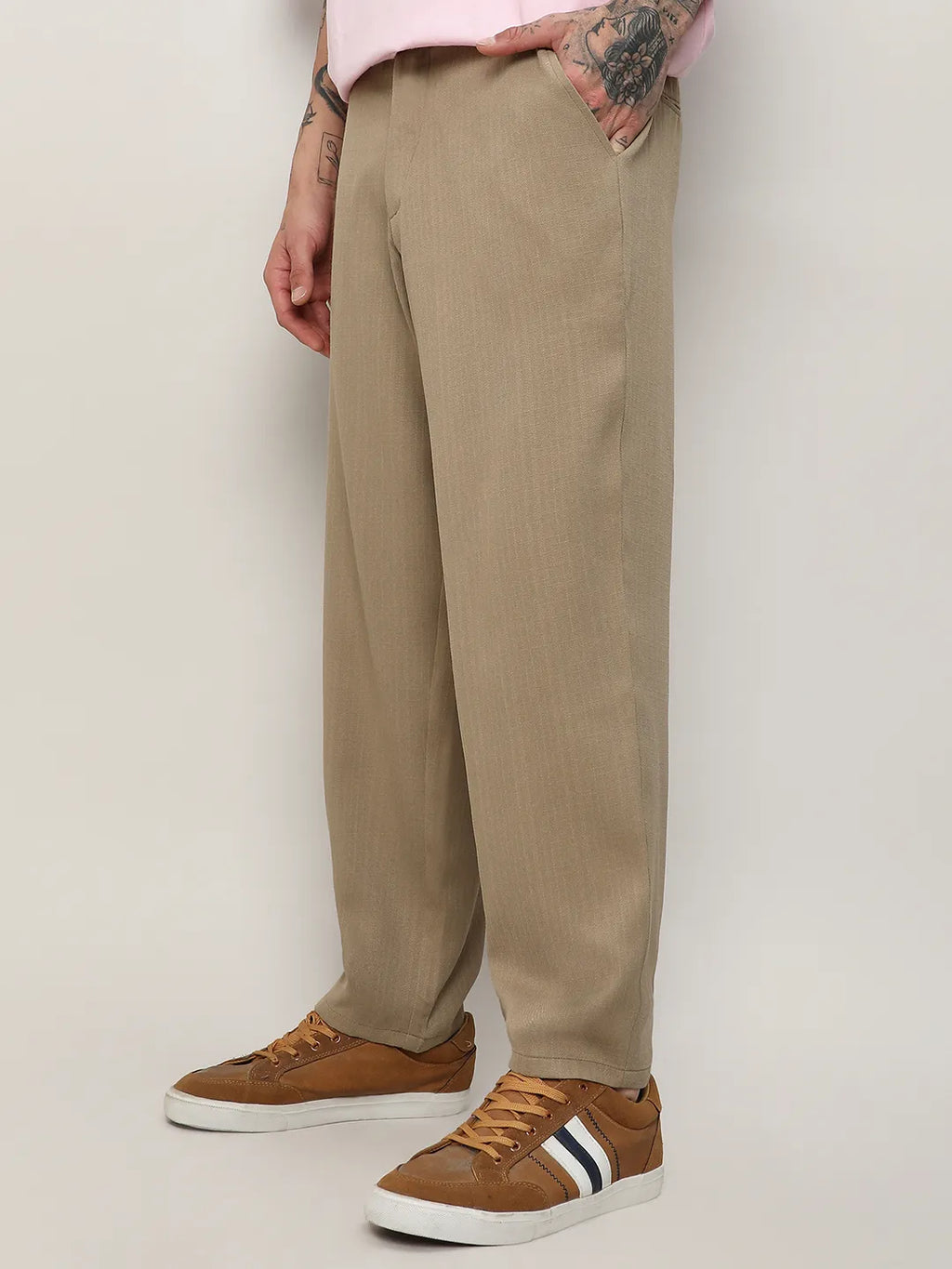 パンツ DISSONANCE NTRUL BASIC TROUSERS BEIGE DISSONANCE NTRUL BASIC TROUSERS BEIGE