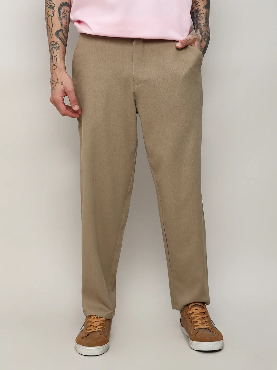 Solid Tailored Trousers