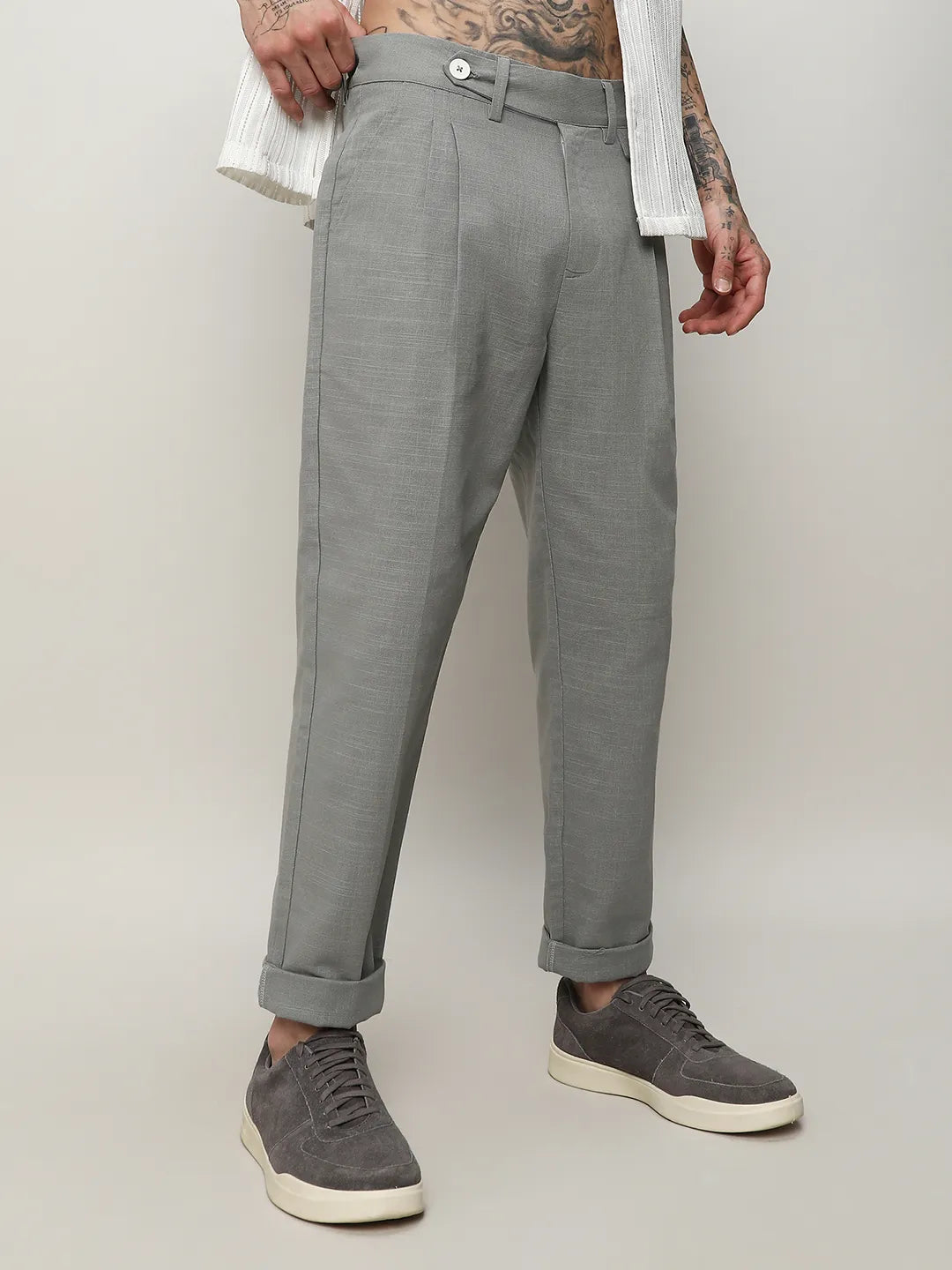 Solid Tailored Trousers