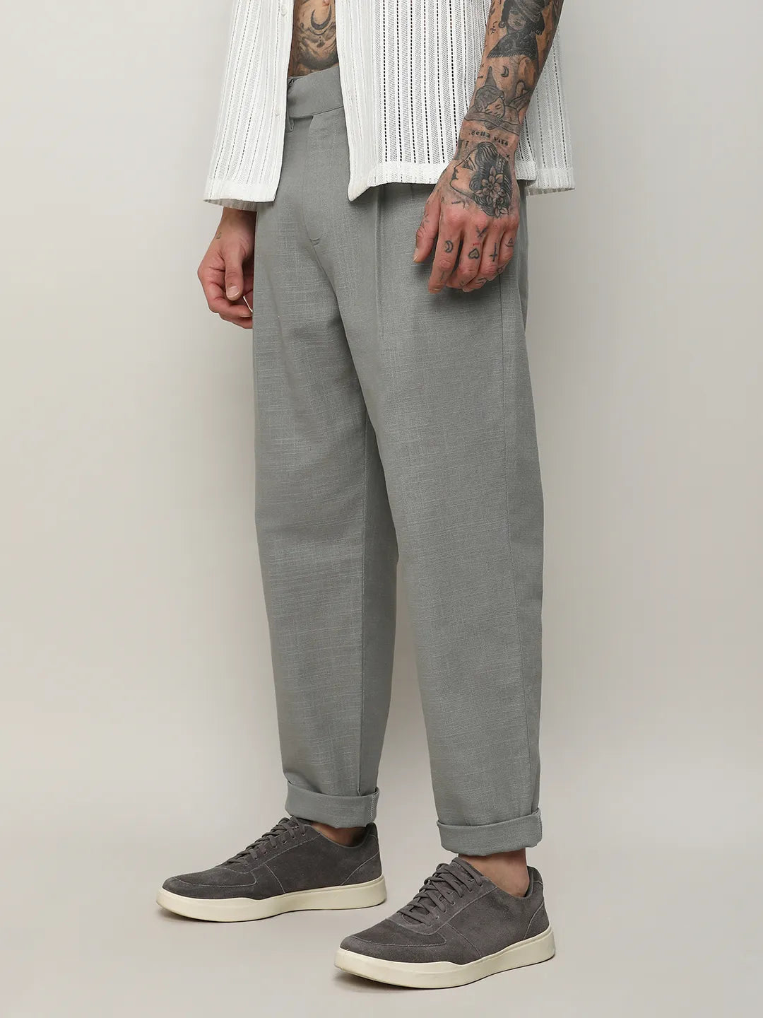 Solid Tailored Trousers