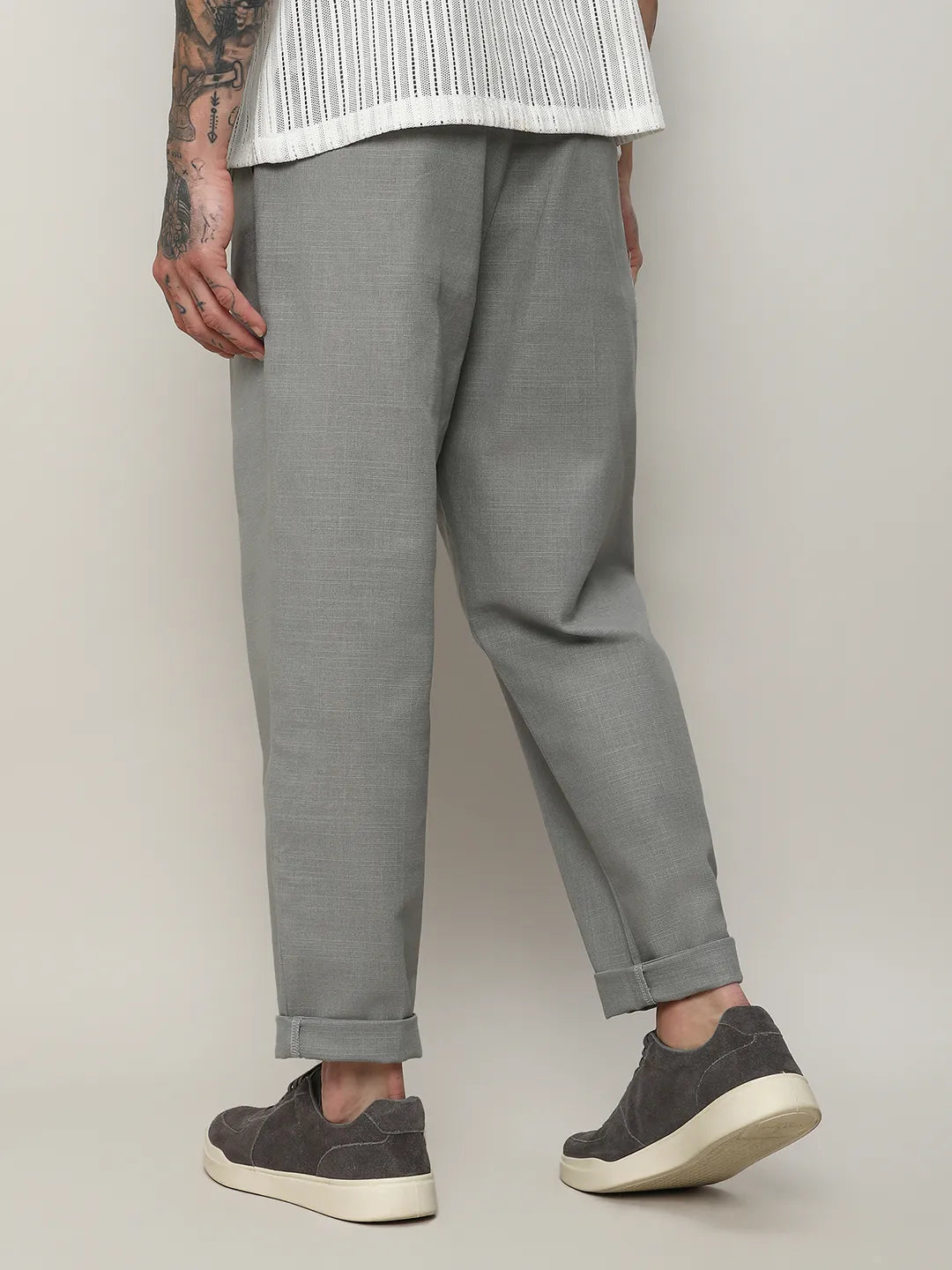 Solid Tailored Trousers