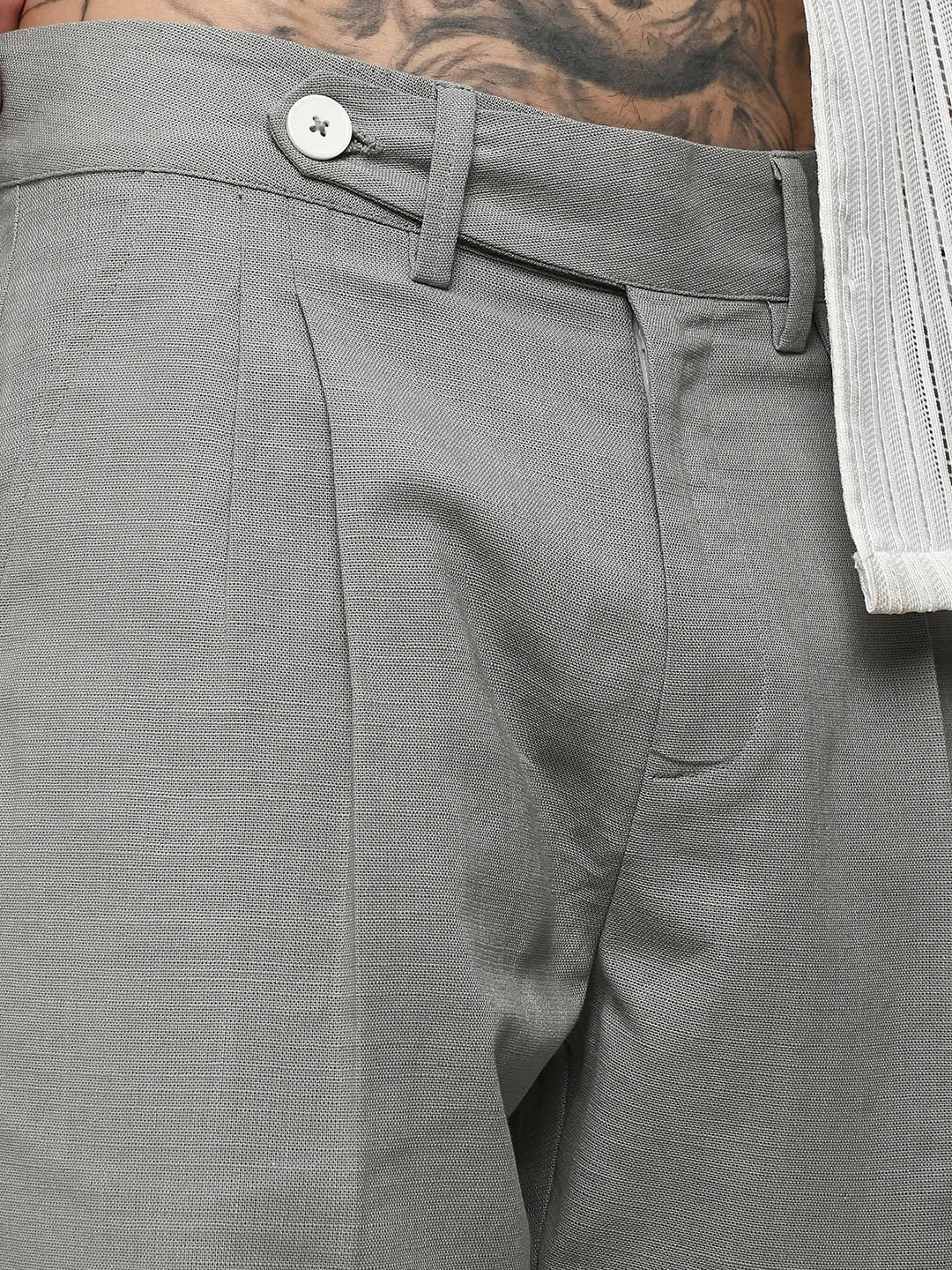 Solid Tailored Trousers