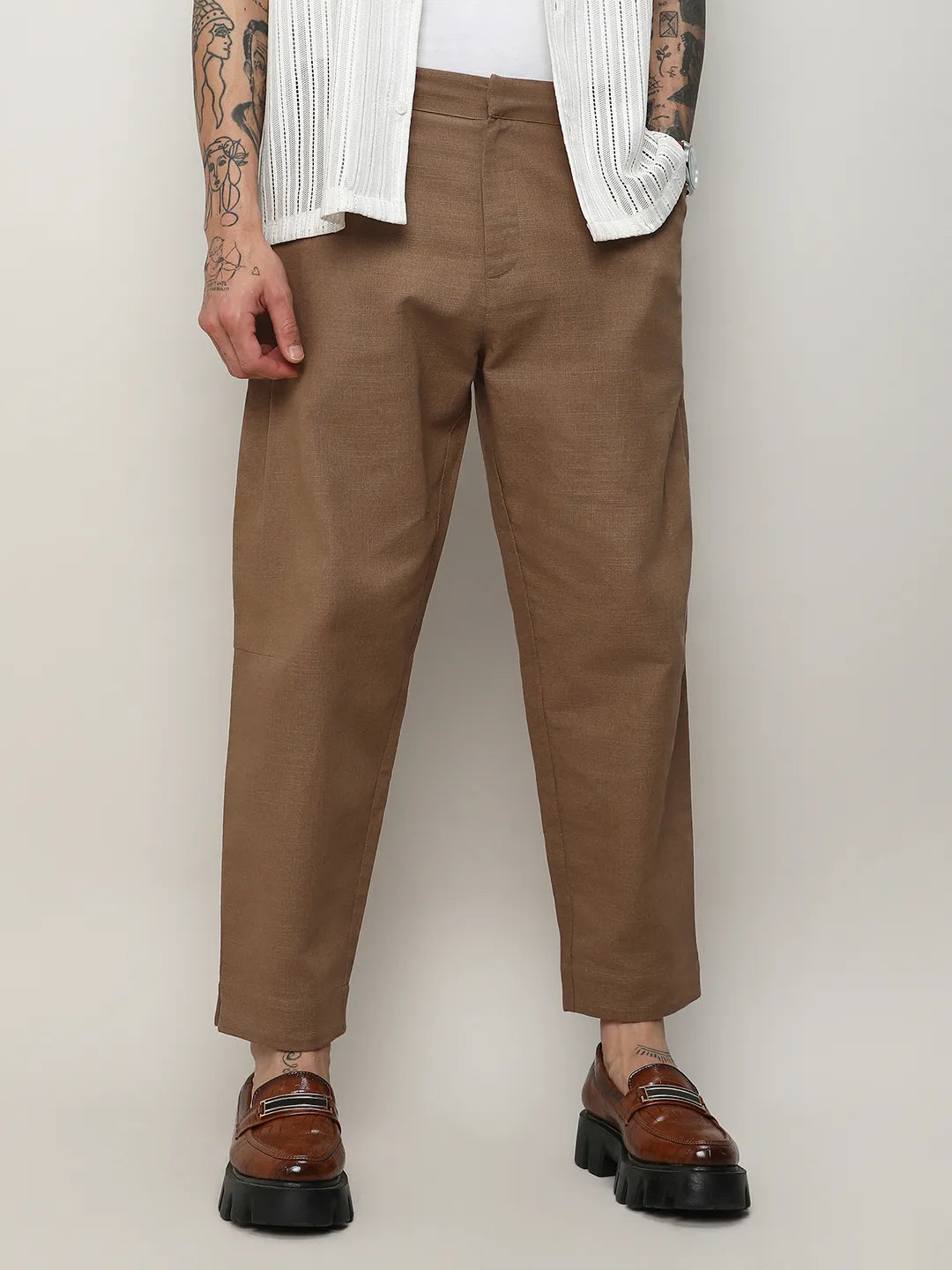 Solid Tailored Trousers