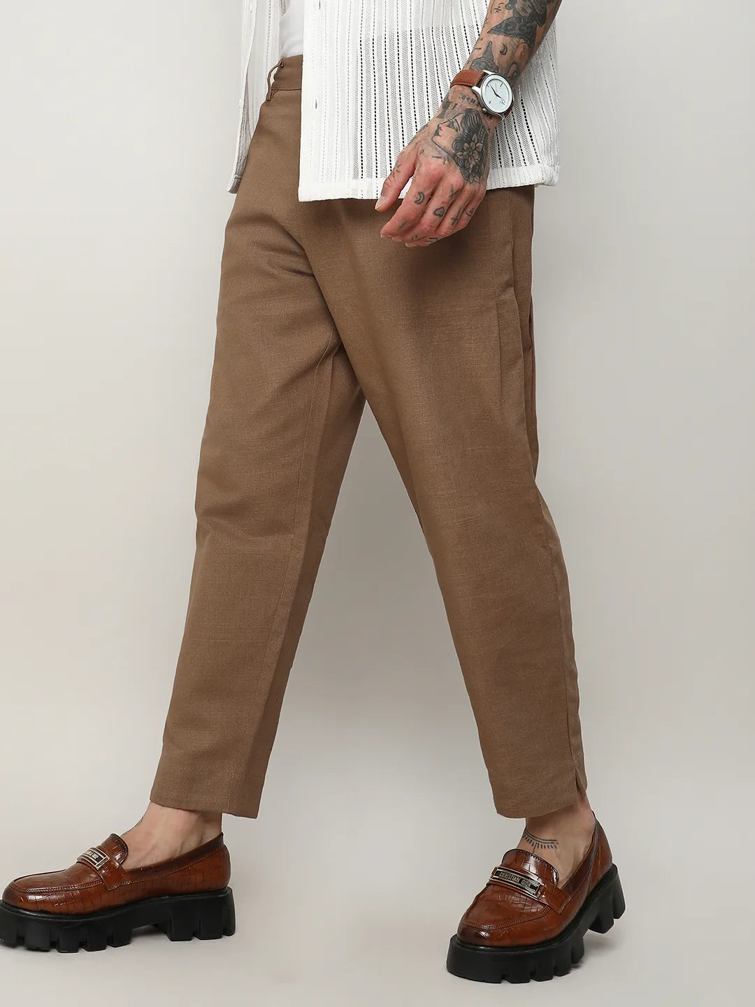 Solid Tailored Trousers