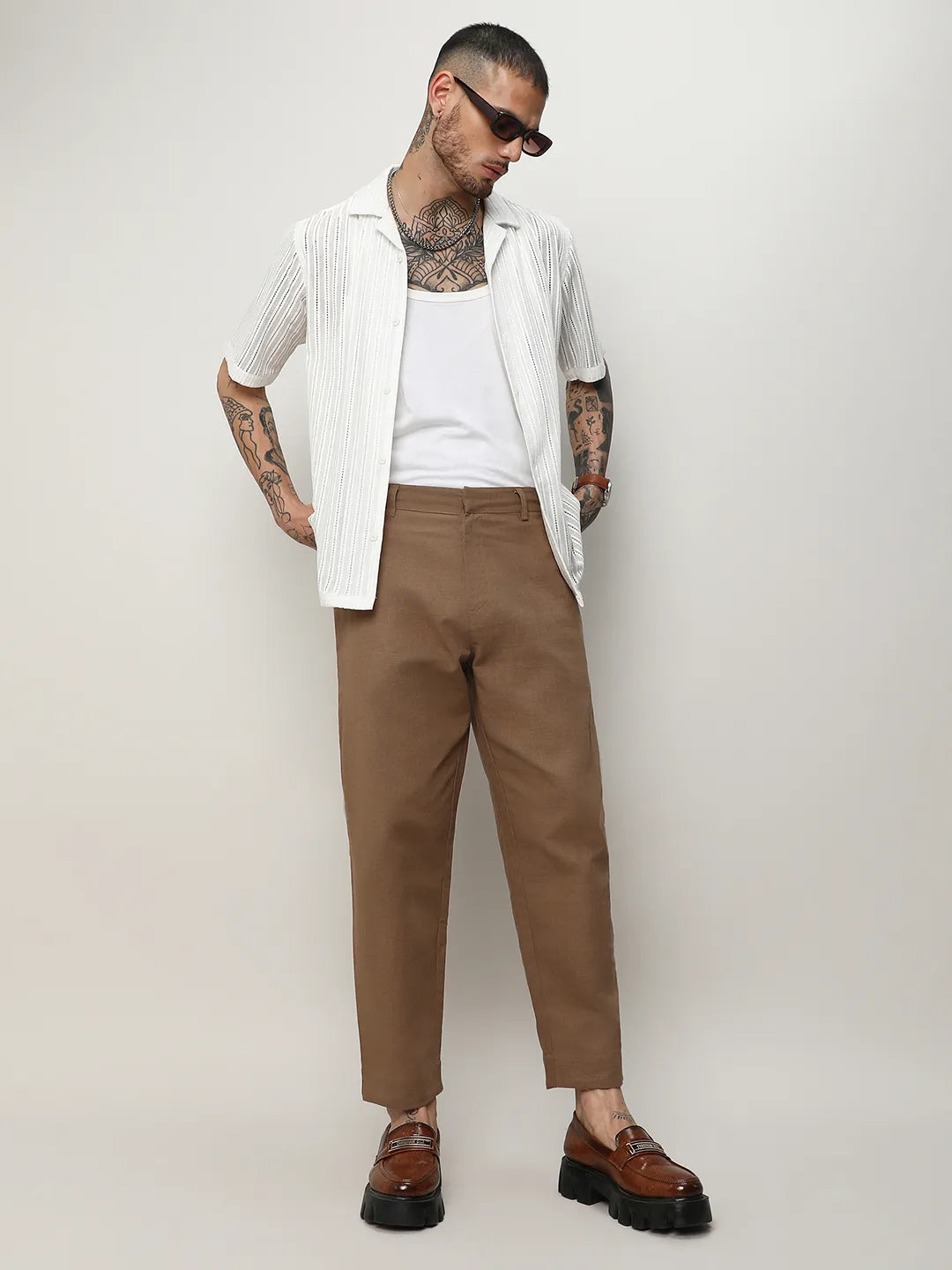 Solid Tailored Trousers