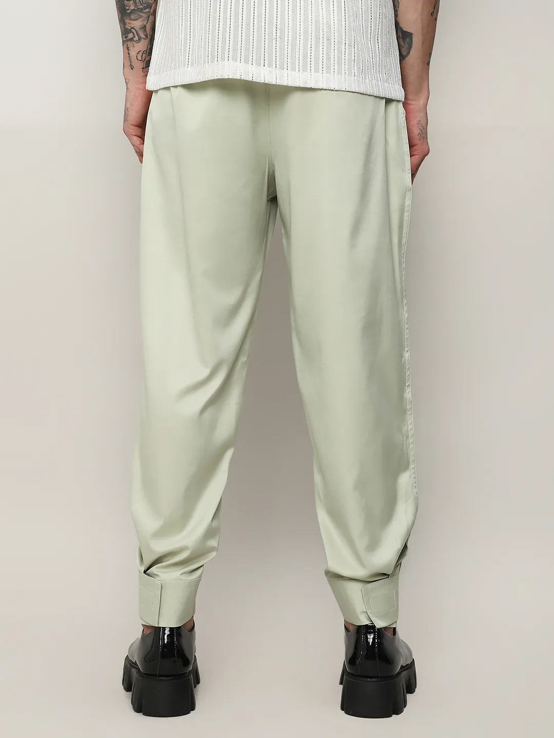 Satin Tapered Trousers