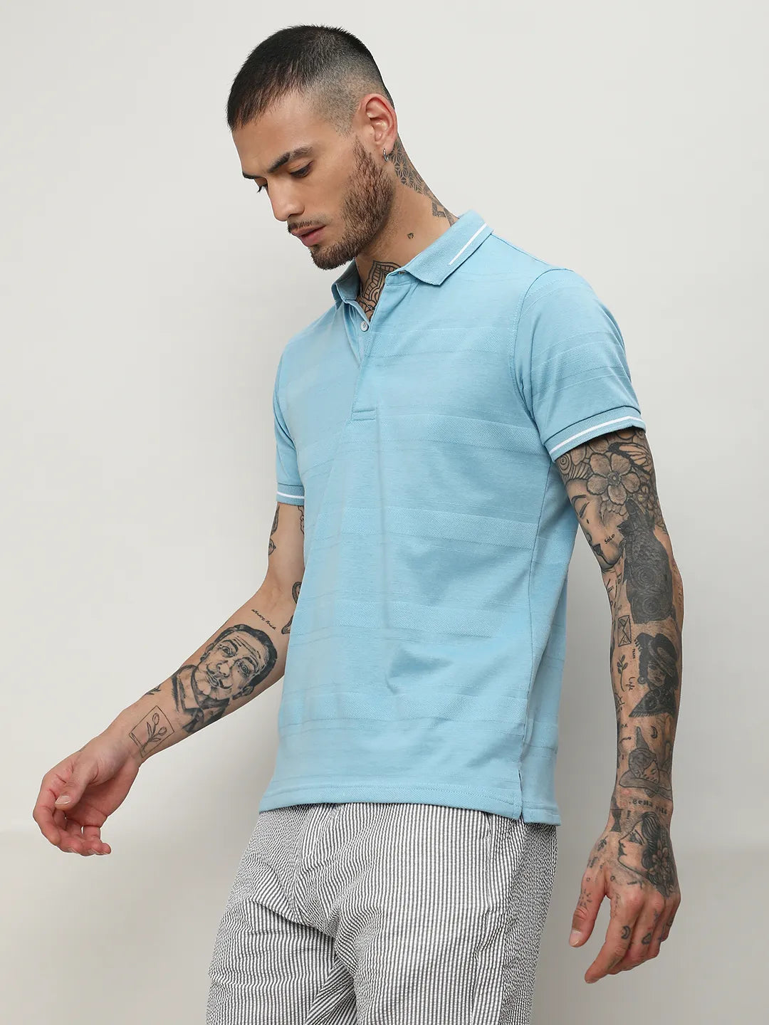 Self-Design Horizontal Striped T-Shirt