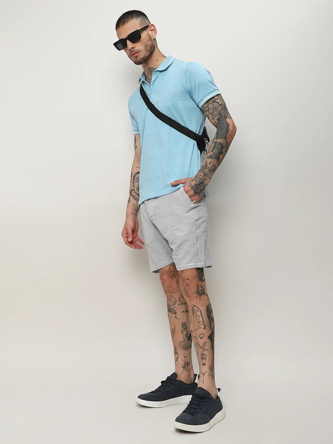 Self-Design Horizontal Striped T-Shirt