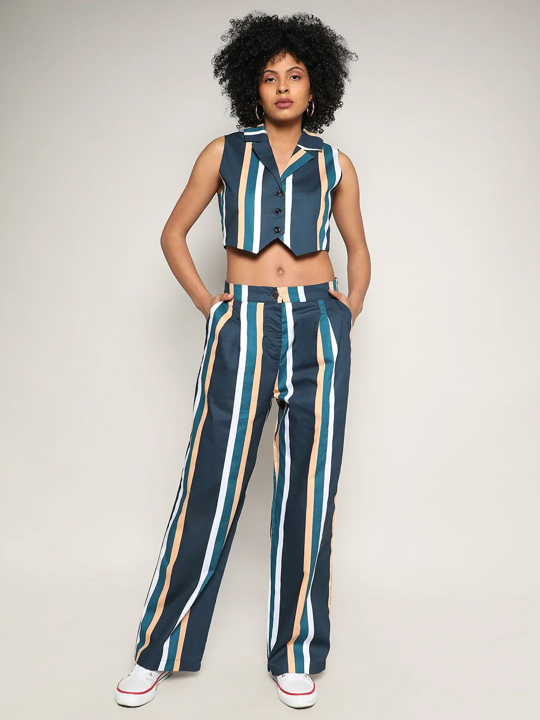 Striped Vest Co-Ord Set