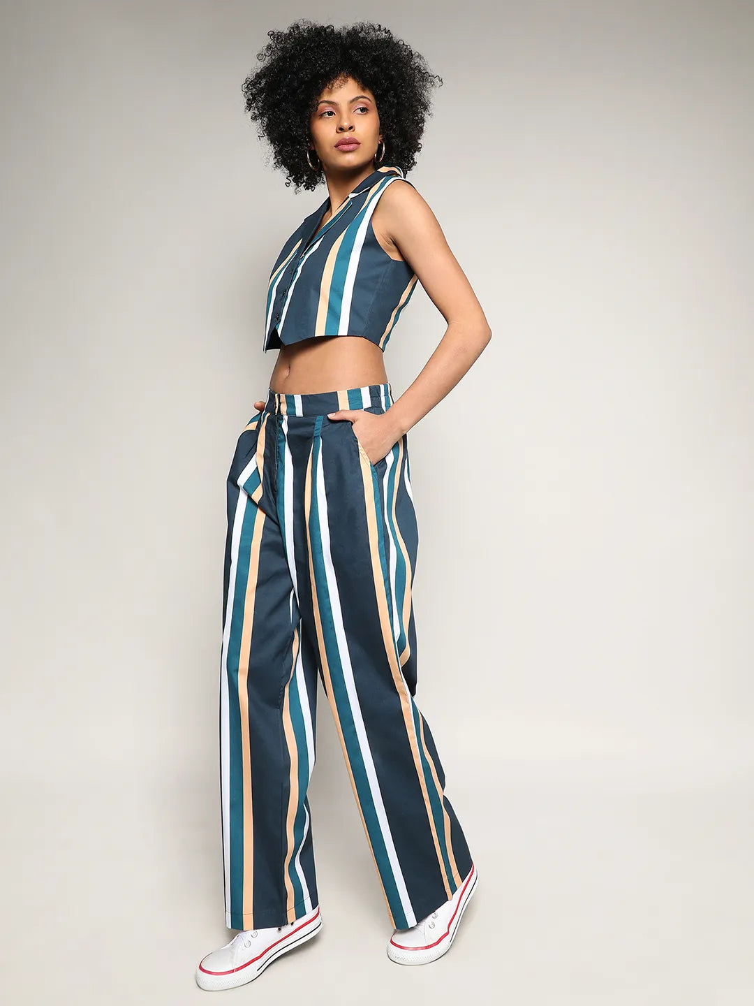 Striped Vest Co-Ord Set