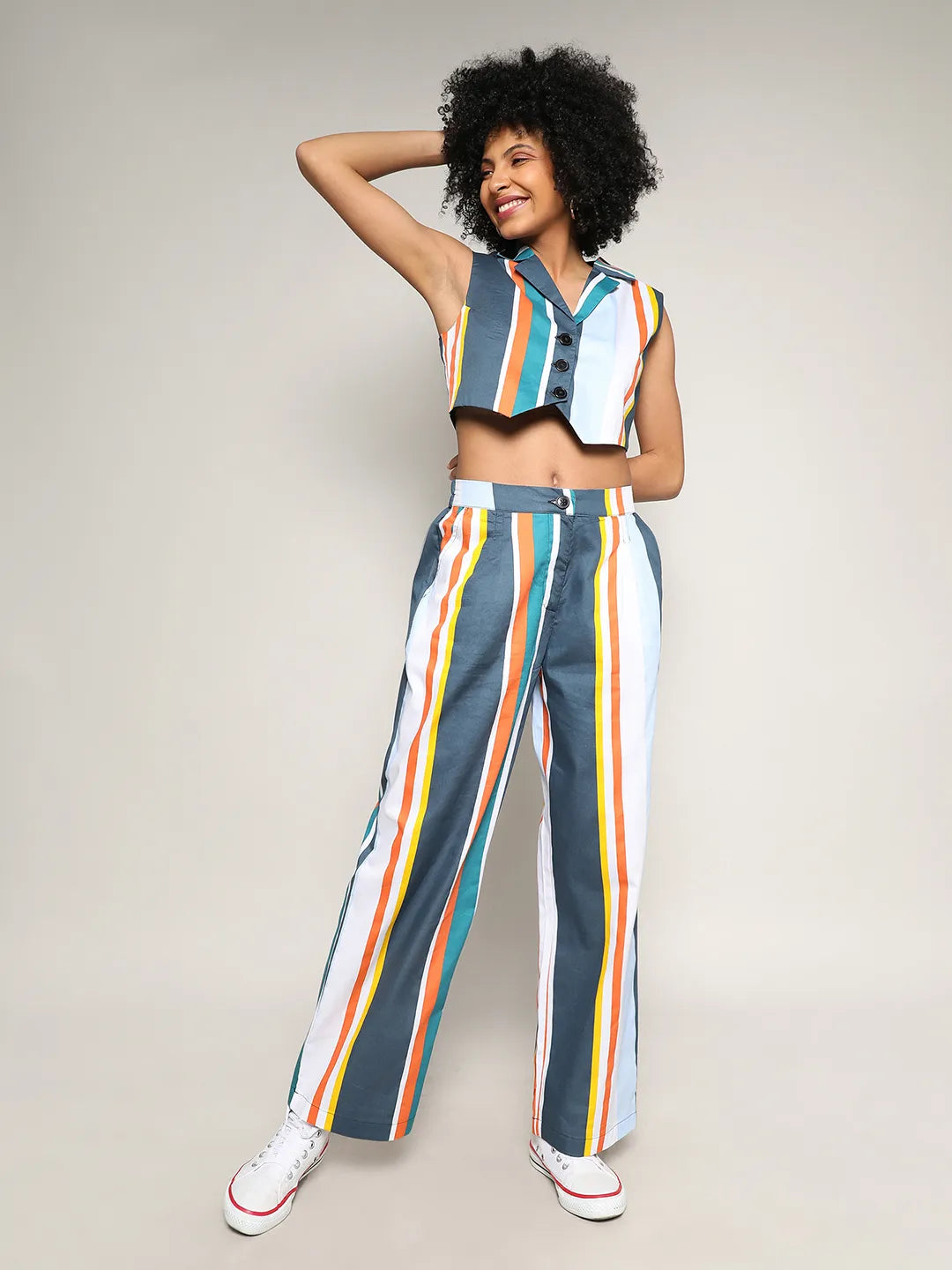 Striped Vest Co-Ord Set