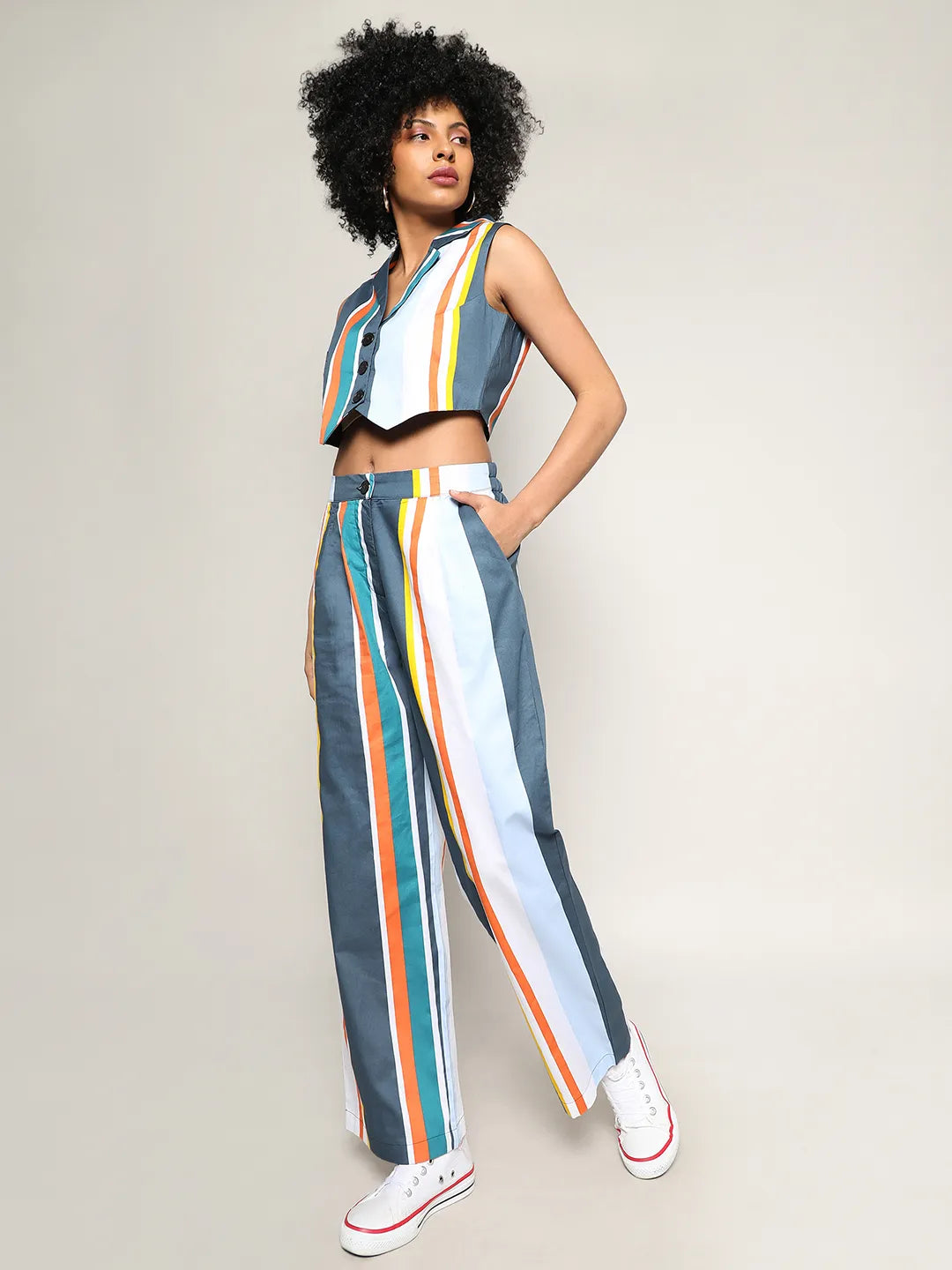 Striped Vest Co-Ord Set