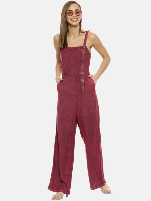 Solid Stylish Casual Jumpsuit