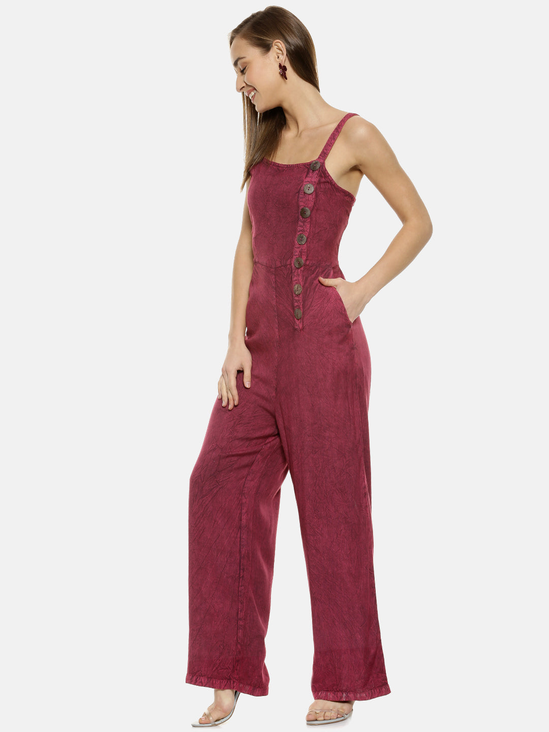 Solid Stylish Casual Jumpsuit