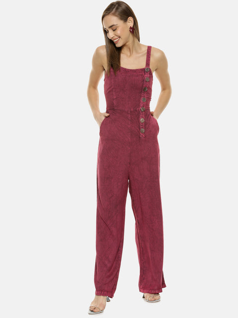 Solid Stylish Casual Jumpsuit