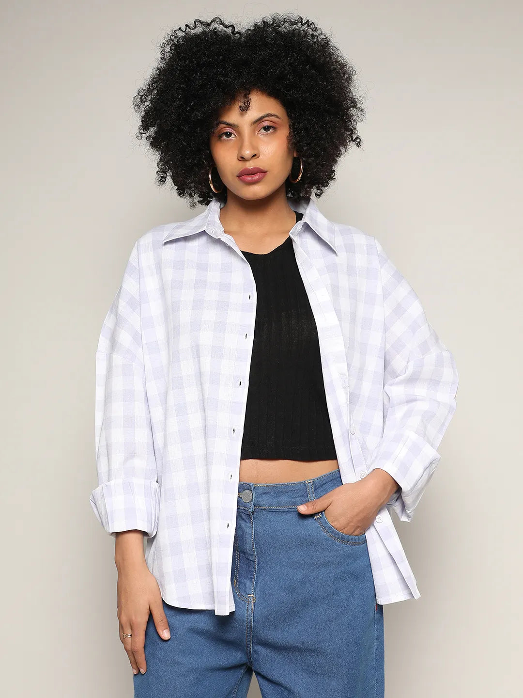 Tartan Plaid Boxy Shirt