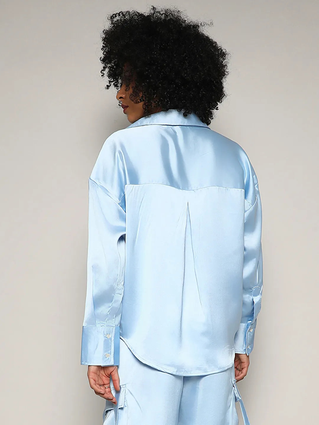 Boxy Satin Shirt