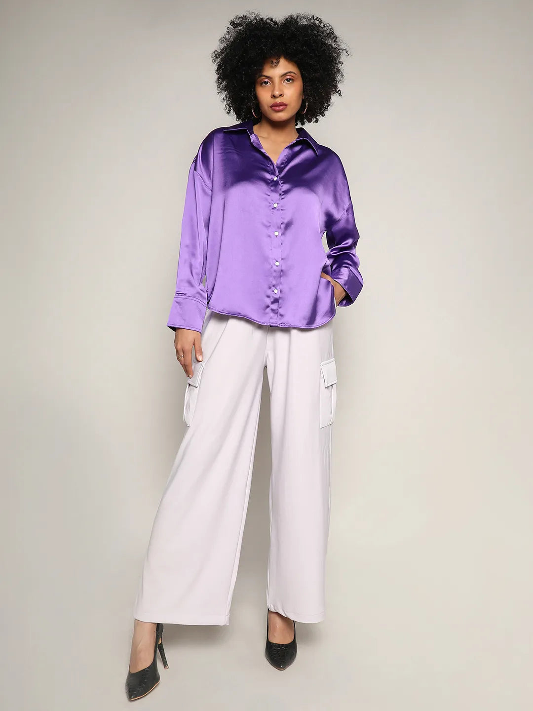 Boxy Satin Shirt