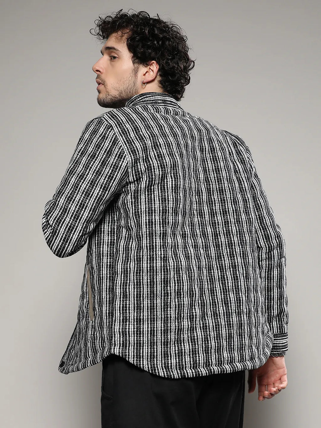 Multitrack Striped Quilted Jacket