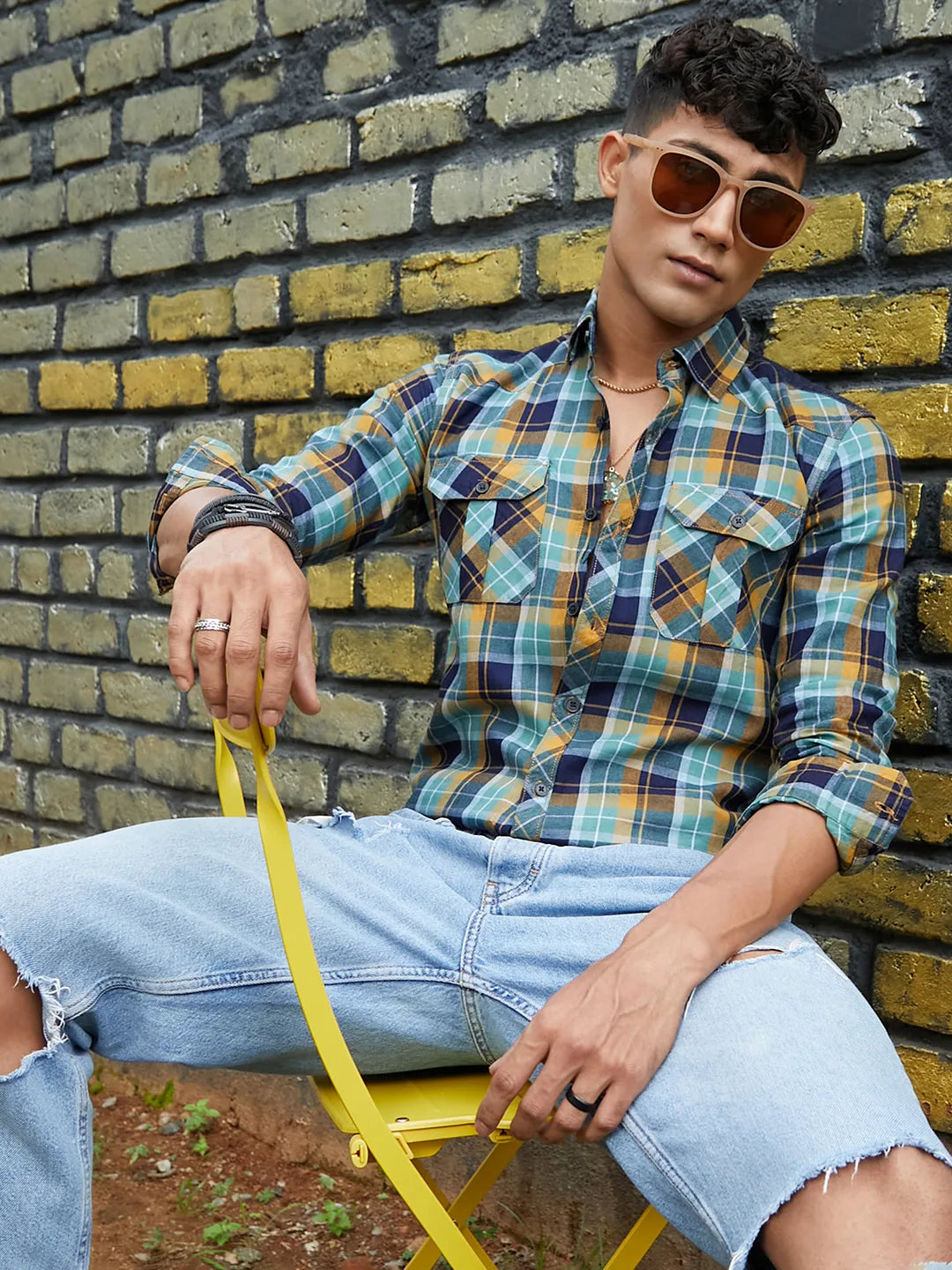 Cargo Tartan Plaid Shirt