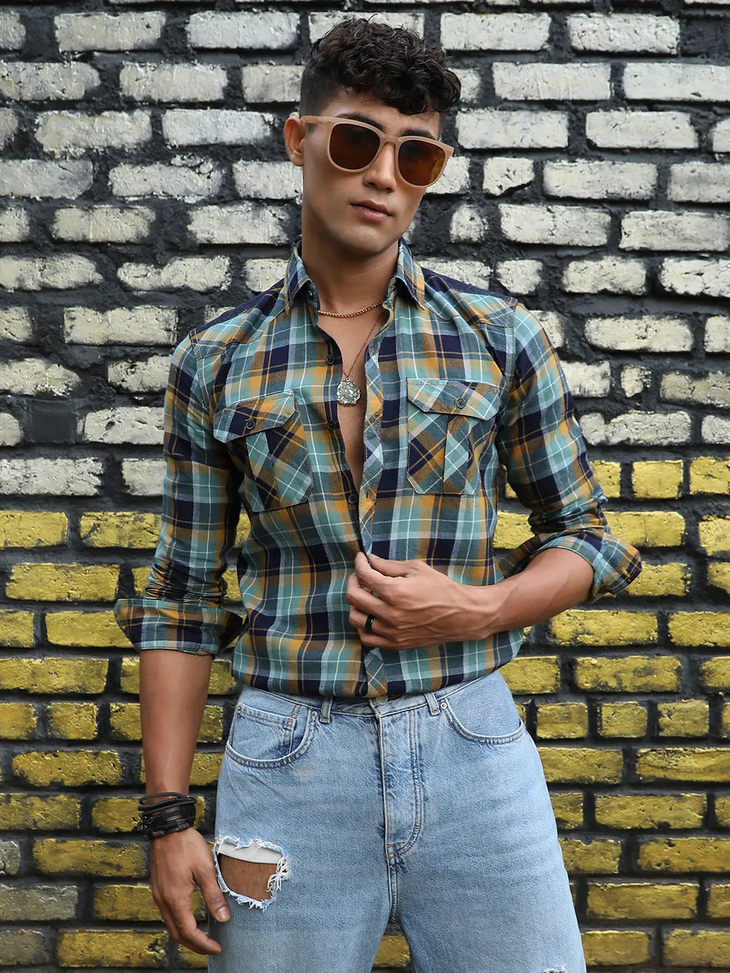 Cargo Tartan Plaid Shirt