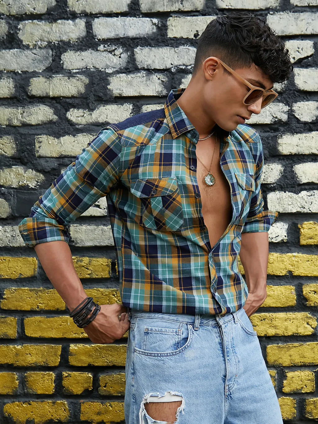 Cargo Tartan Plaid Shirt