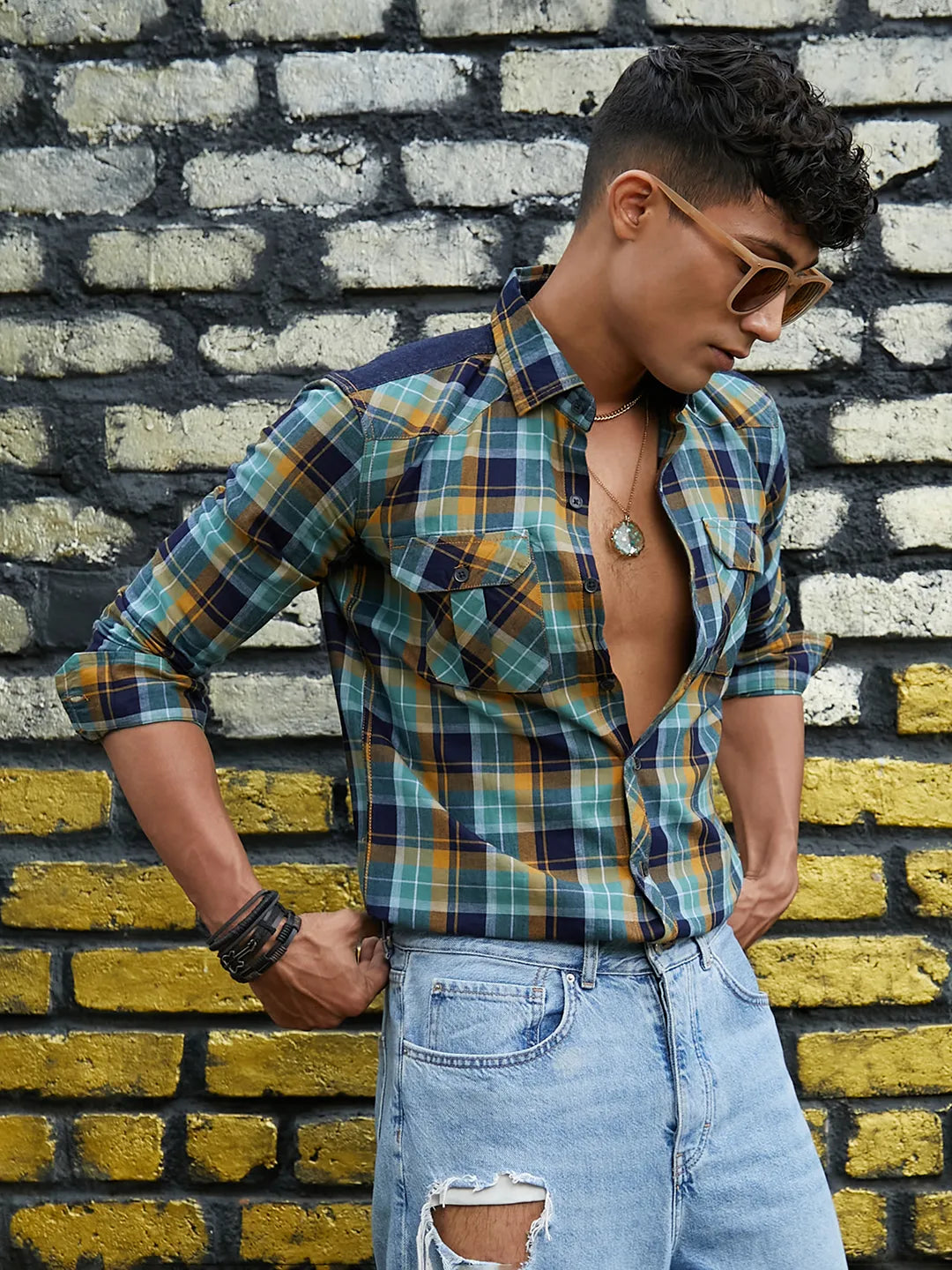 Cargo Tartan Plaid Shirt