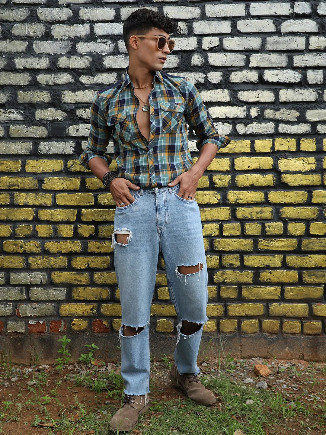 Cargo Tartan Plaid Shirt