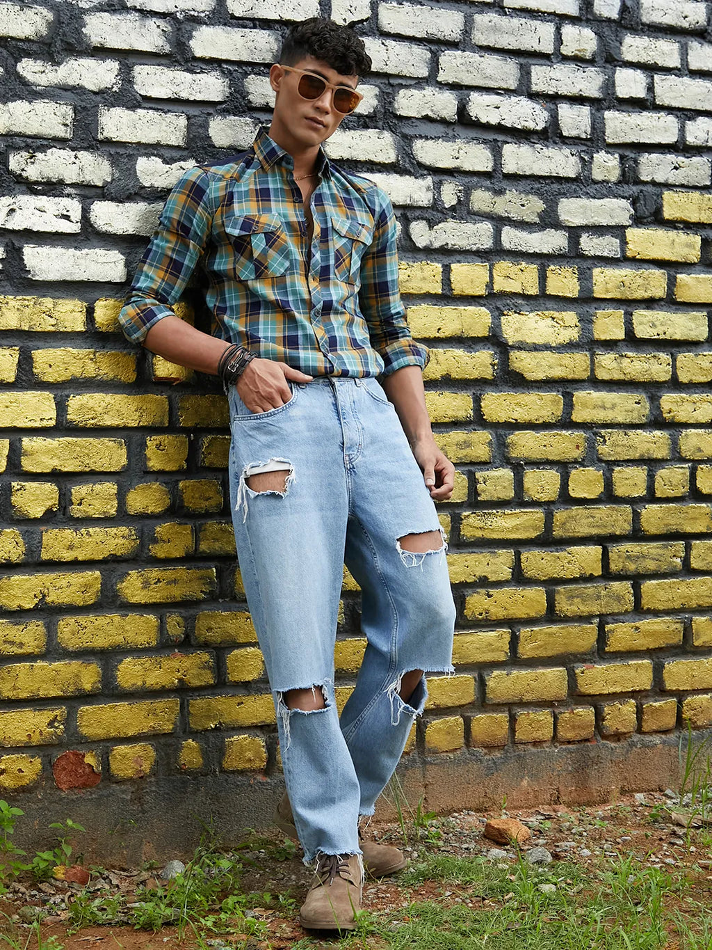 Cargo Tartan Plaid Shirt