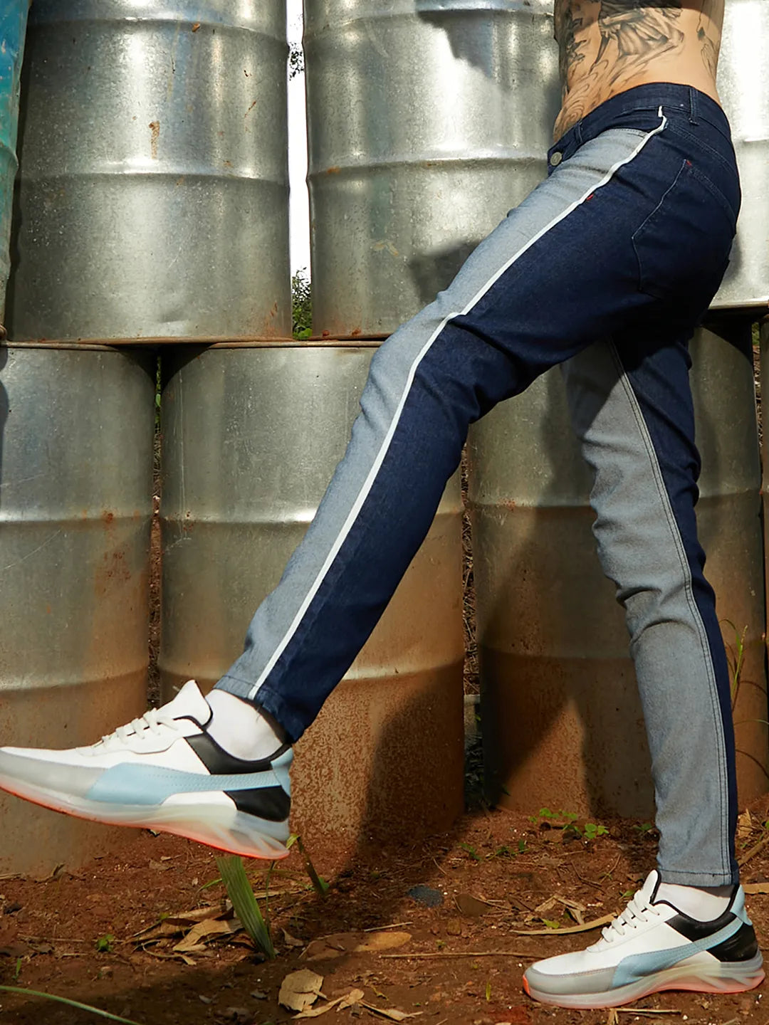 Contrast Back Denim Jeans